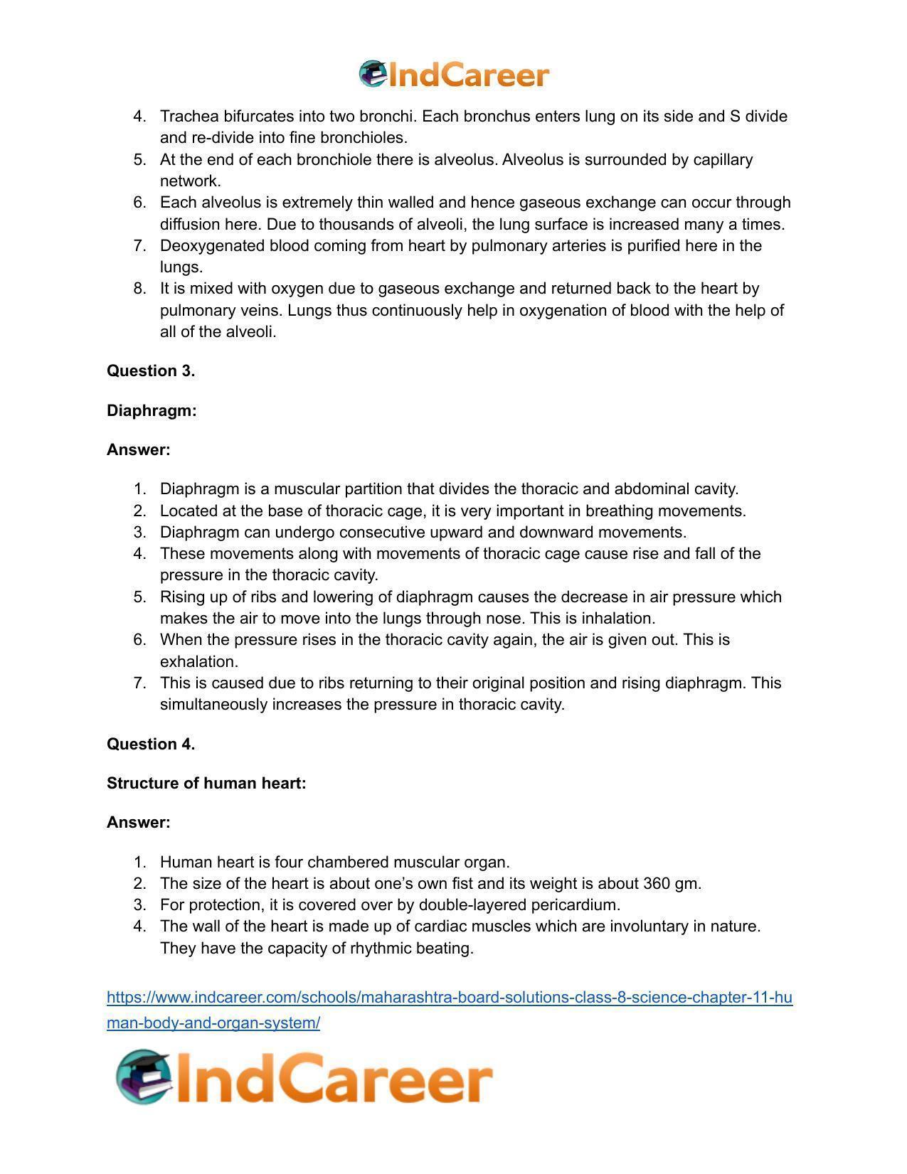 Maharashtra Board Solutions Class 8-Science: Chapter 11- Human Body and Organ System - Page 23