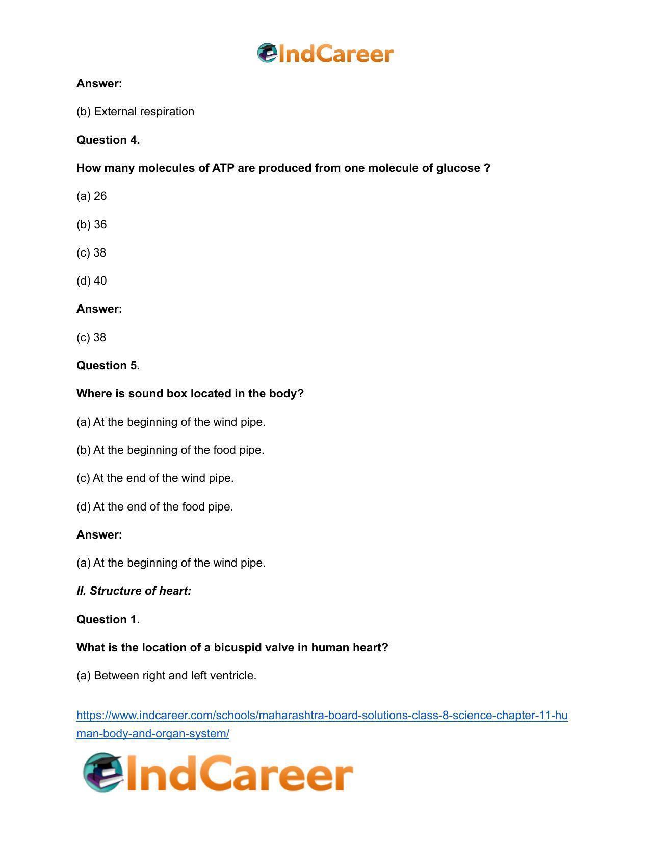 Maharashtra Board Solutions Class 8-Science: Chapter 11- Human Body and Organ System - Page 29