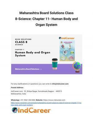 Maharashtra Board Solutions Class 8-Science: Chapter 11- Human Body and Organ System