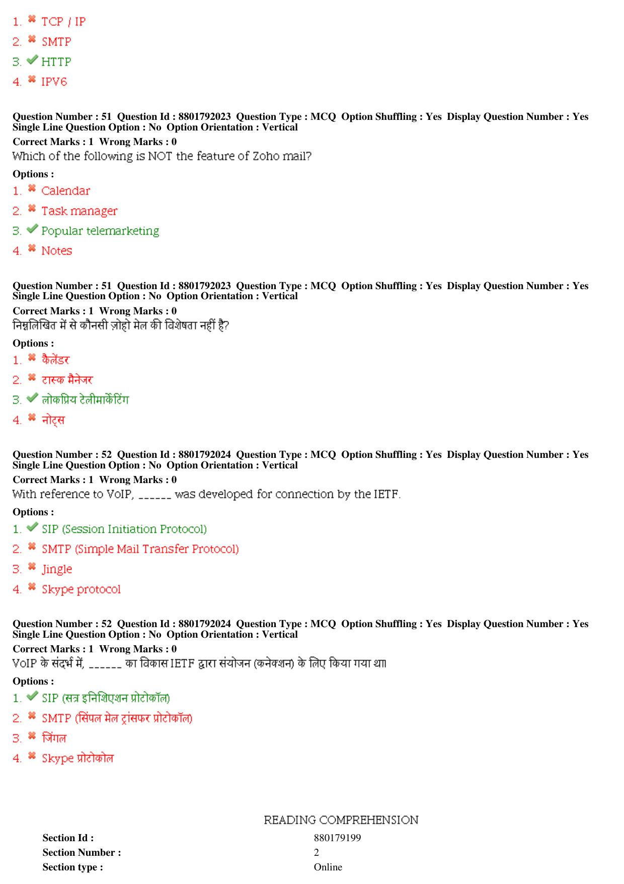 MP CPCT 06th Oct 2019 CPCT Question Paper Shift 2 - Page 22