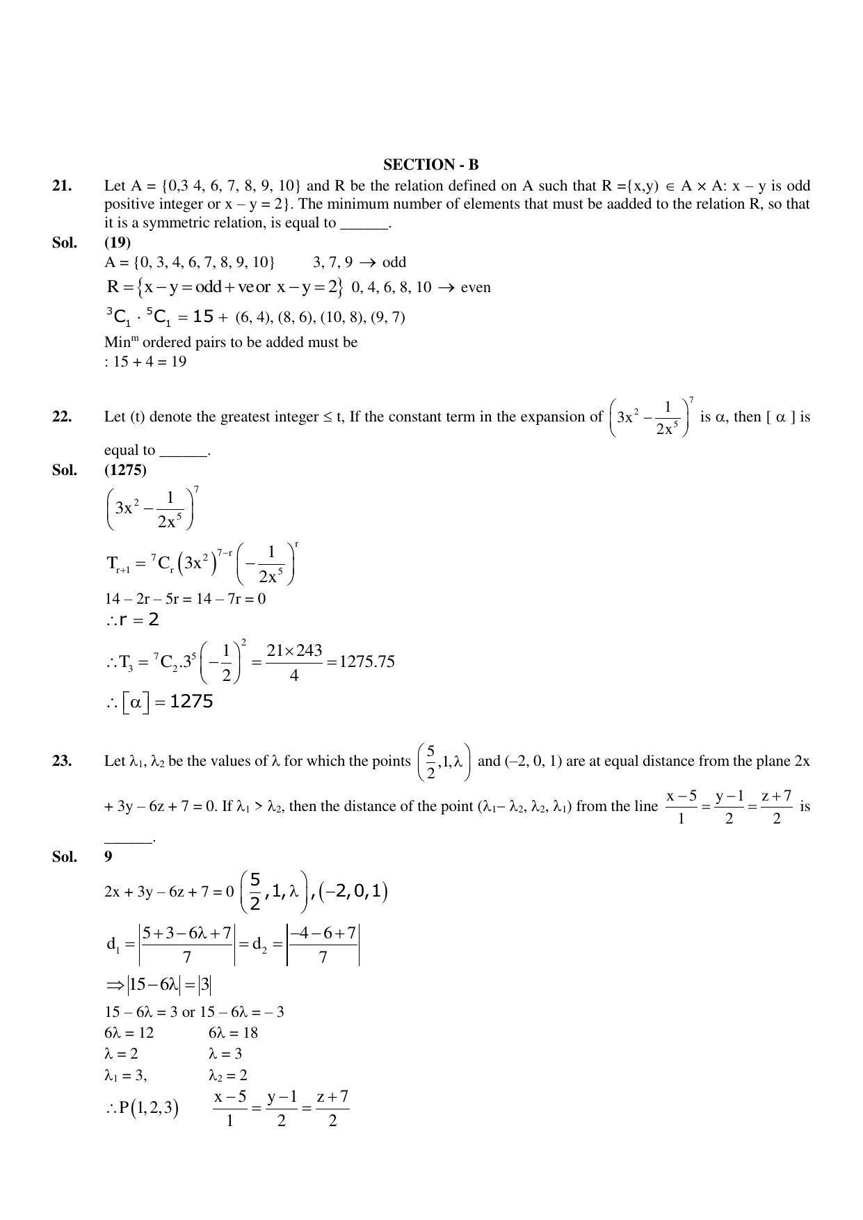 JEE Mains 2023: 8th April 2023 Shift-1 (Morning) Question Paper With Solution (April, Session-2)) - Page 10