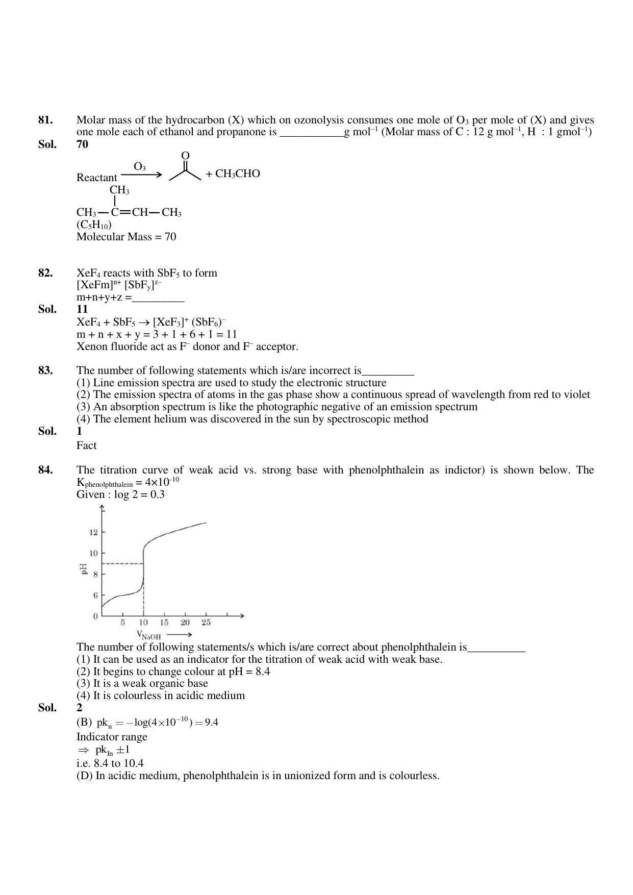 JEE Mains 2023: 8th April 2023 Shift-1 (Morning) Question Paper With Solution (April, Session-2)) - Page 33
