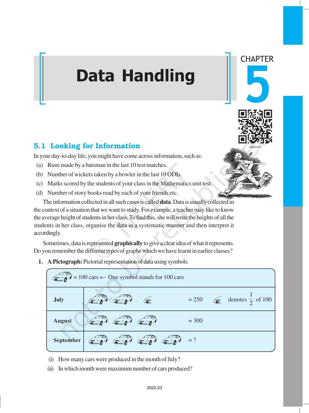 NCERT Book for Class 8 Maths Chapter 5 Data Handling - Page 1