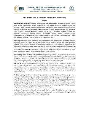 GATE Data Science & Artificial Intelligence Syllabus