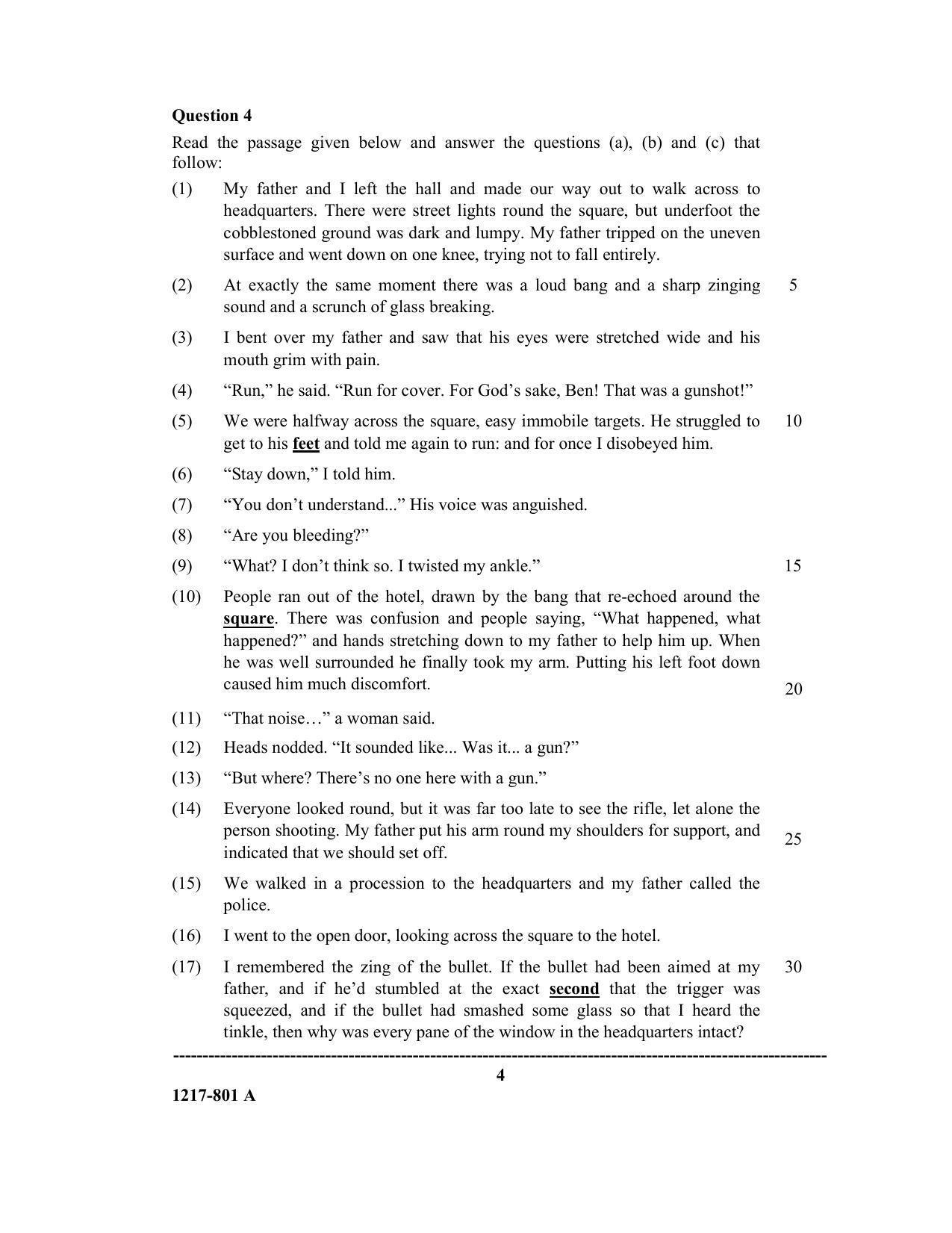 ISC Class 12 2017 English paper I Question Paper - Page 4