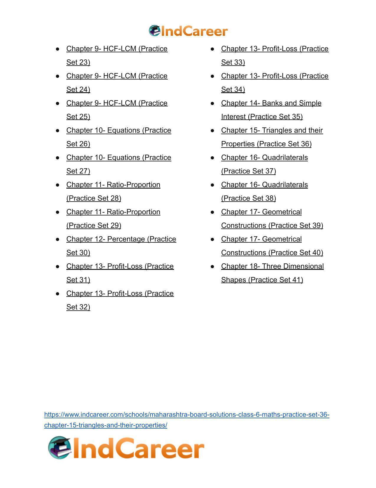 Maharashtra Board Solutions Class 6-Maths (Practice Set 36): Chapter 15- Triangles and their Properties - Page 14
