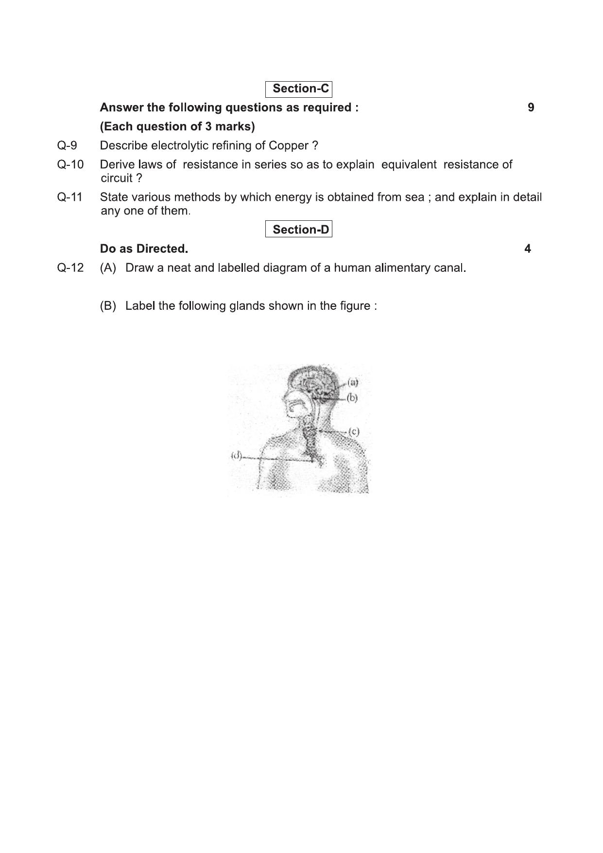 Gujarat Board Class 10th એકમ કસોટીના પ્રશ્નપત્રો-૨૦૨૦ 2020 Question Paper - Page 10