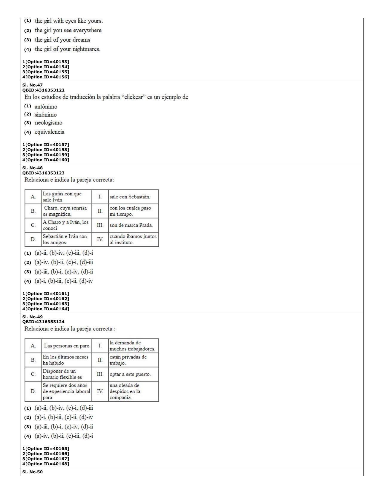 CUET (PG) 2022: PGQP-60 Hispanic (10-09-2022) Question Paper - Page 15