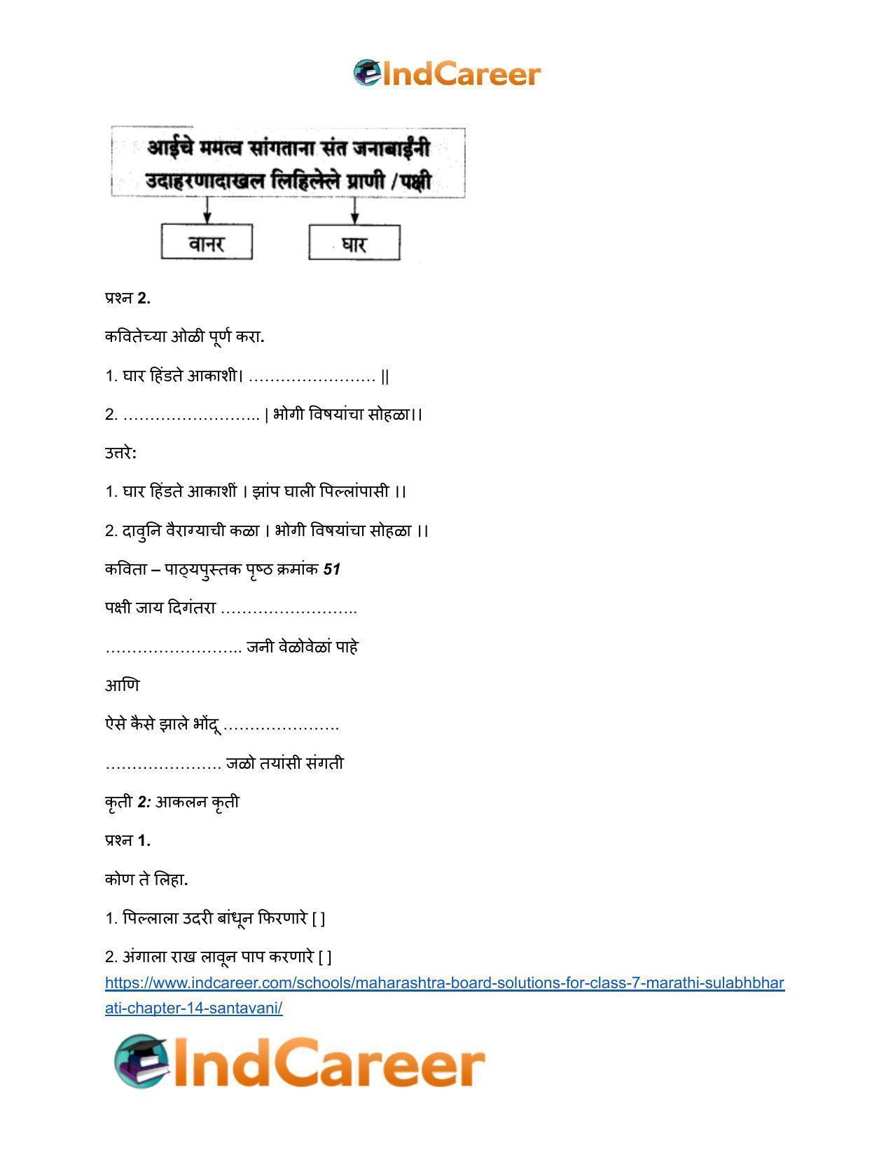 Maharashtra Board Solutions for Class 7- Marathi Sulabhbharati: Chapter 14- संतवाणी - Page 7