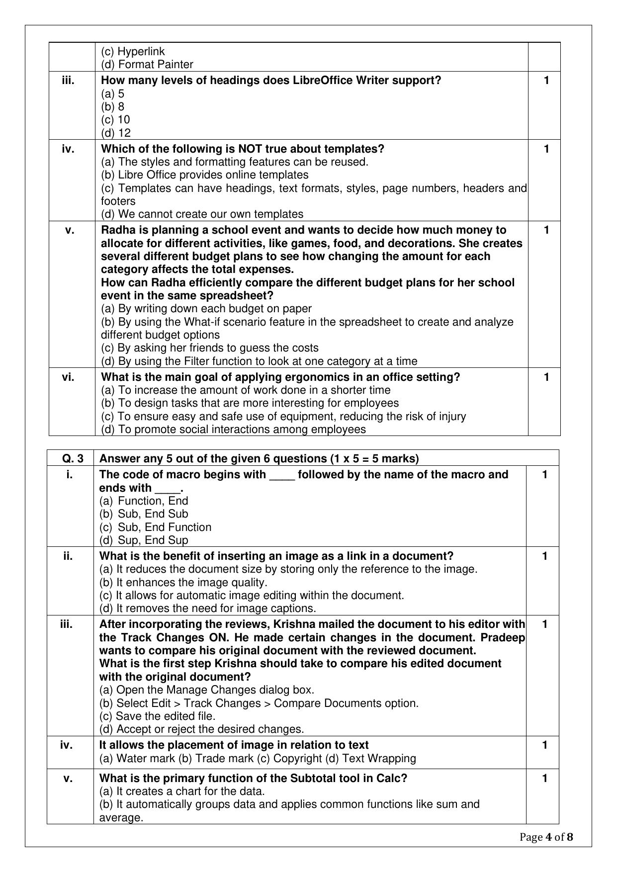 CBSE Class 10 Information Technology Sample Paper 2025 - Page 4