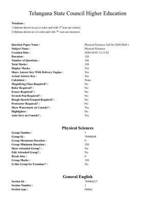 TS EDCET Question Paper 2020 - Physics