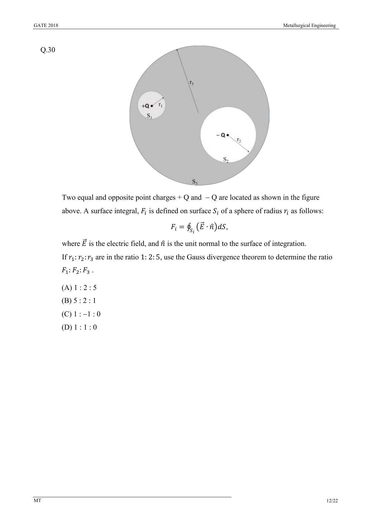 GATE 2018 Metallurgical Engineering (MT) Question Paper with Answer Key - Page 14
