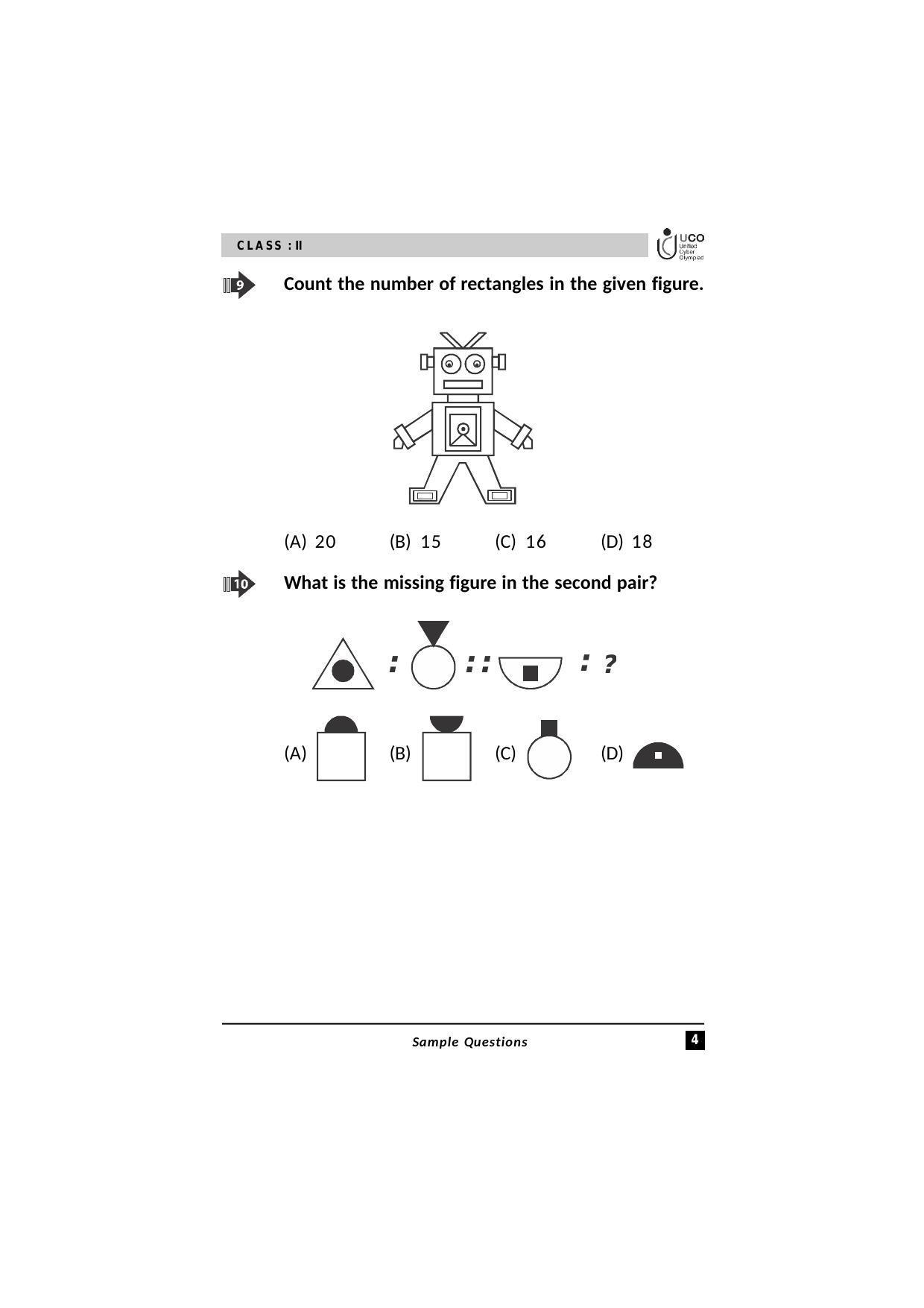 Unicus Cyber Olympiad Class 2 Sample Papers - Page 4