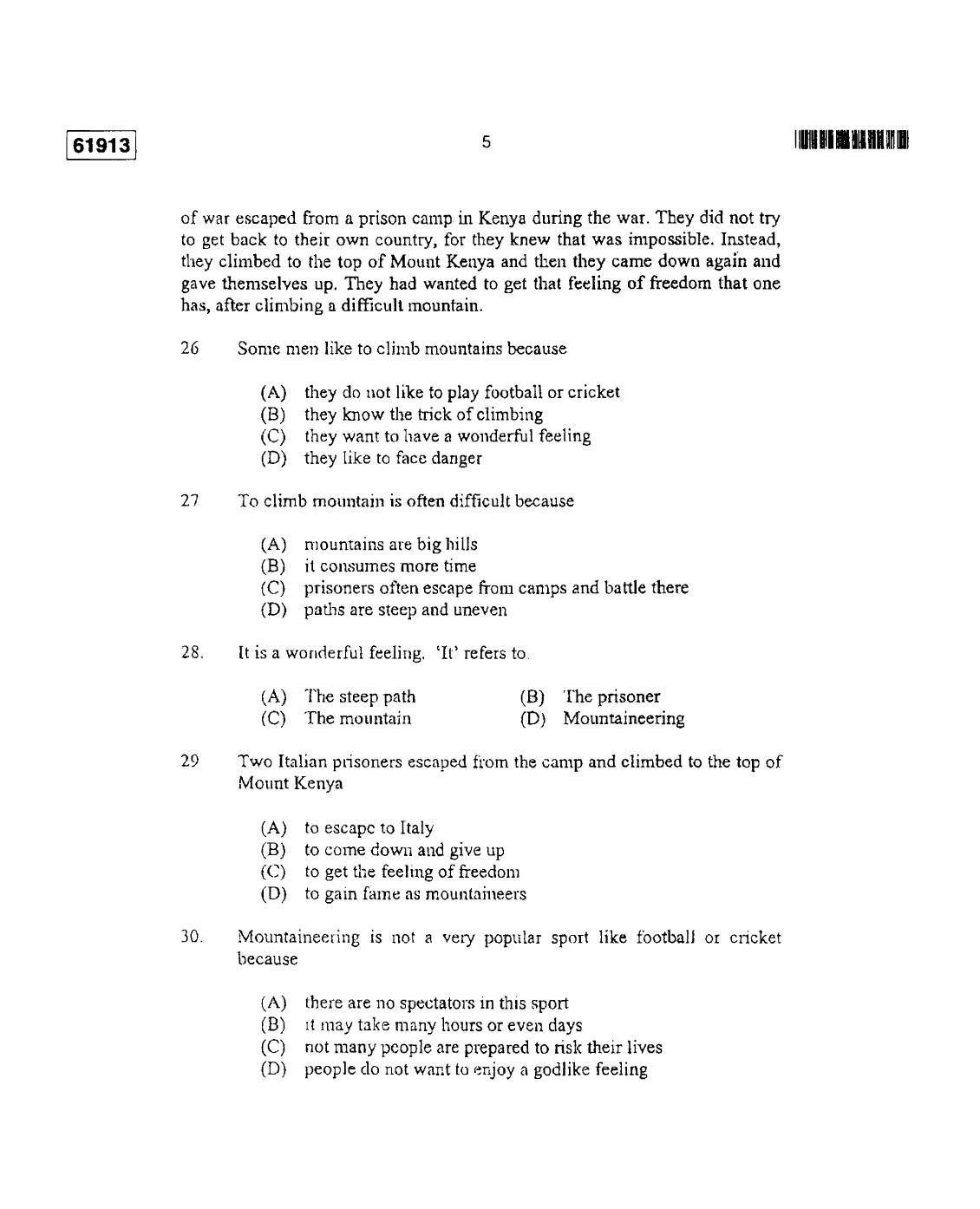 CUSAT CAT 2013 3 YEAR LL.B Question Paper - Page 6