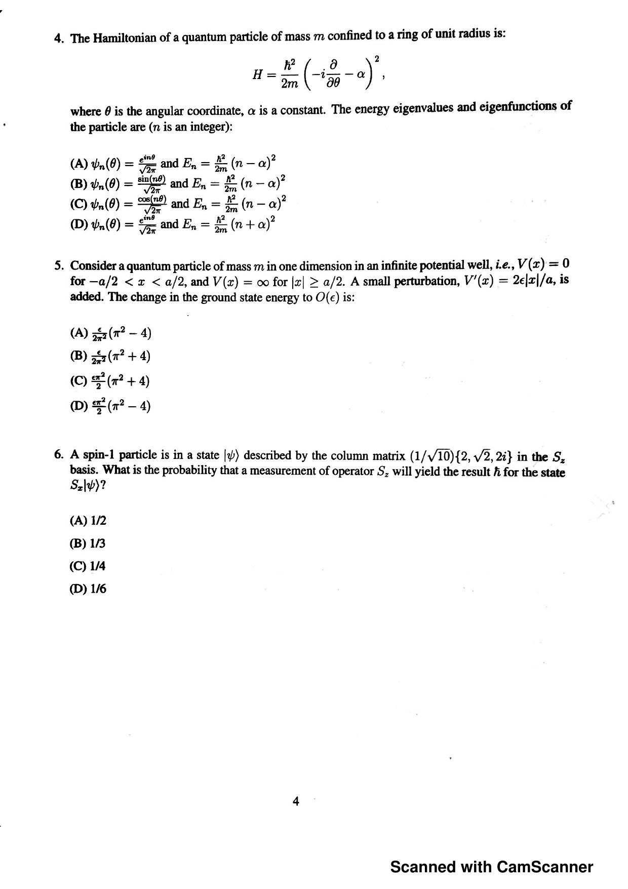 JEST 2016 Physics Question Paper with Answer key - Page 2