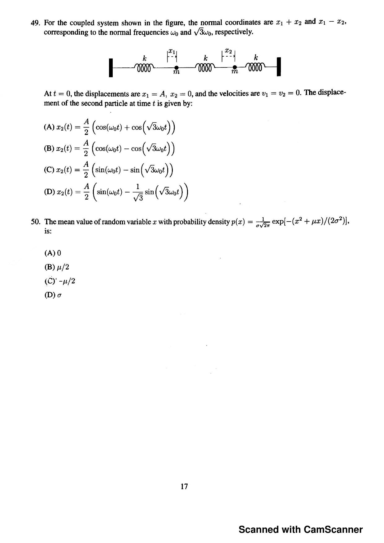JEST 2016 Physics Question Paper with Answer key - Page 15