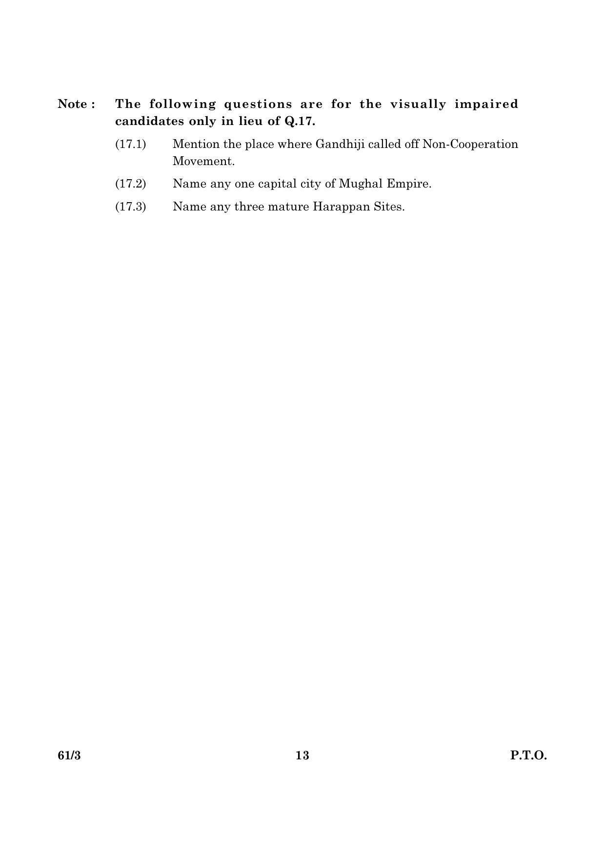CBSE Class 12 061 Set 3 History 2016 Question Paper - Page 13