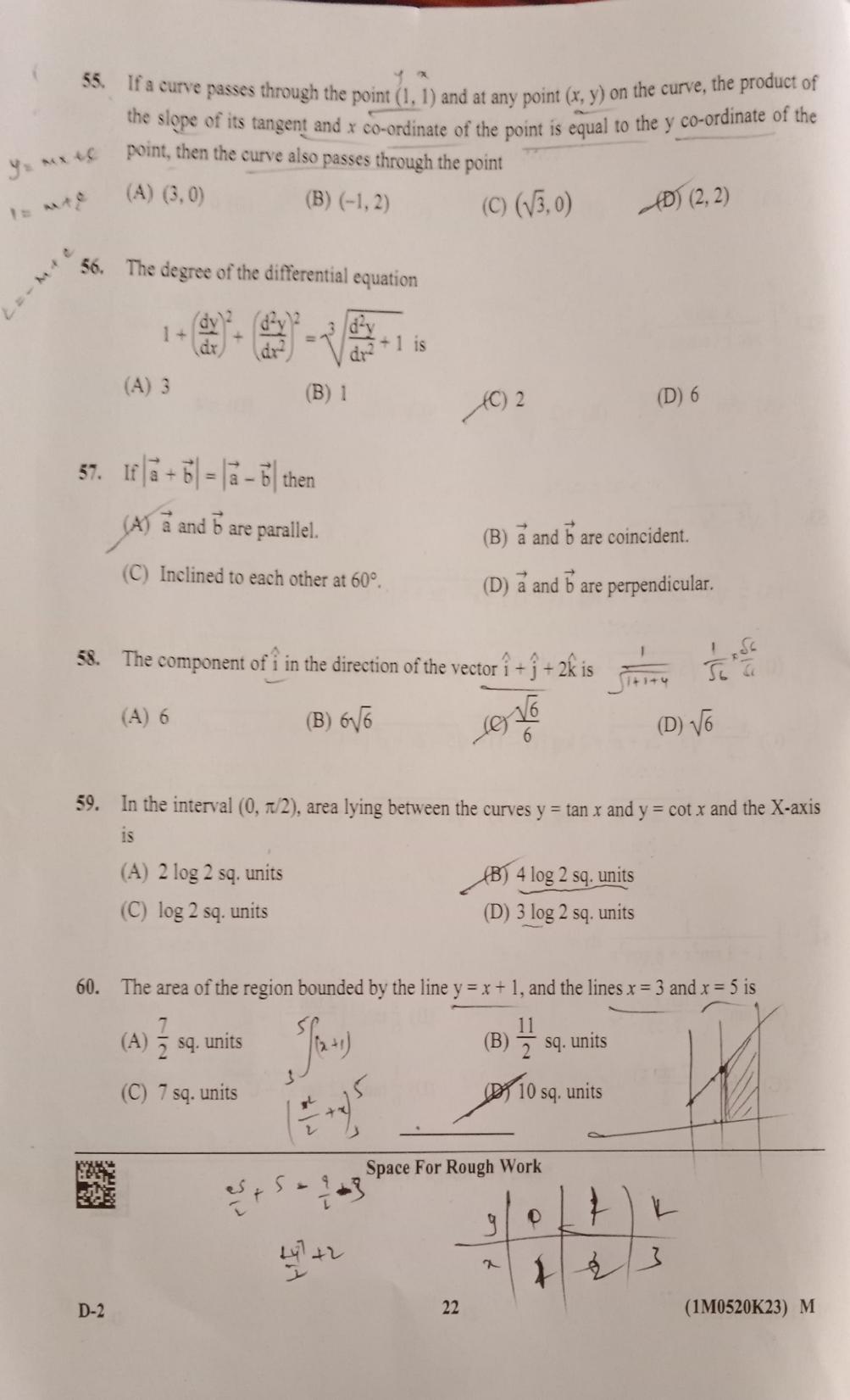 KCET 2023 Mathematics Set D-2 Question Paper - Page 10