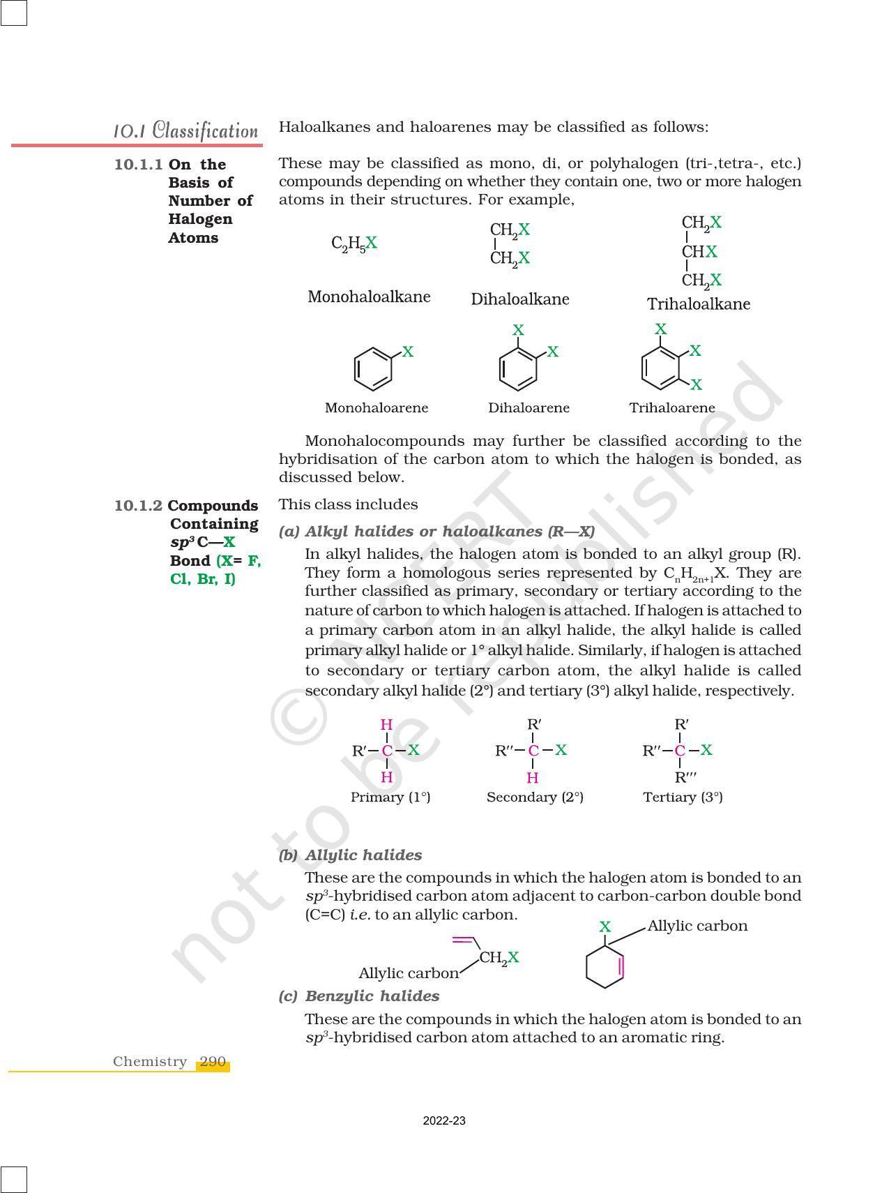 NCERT Book for Class 12 Chemistry Chapter 10 Haloalkanes and Haloarenes - Page 2