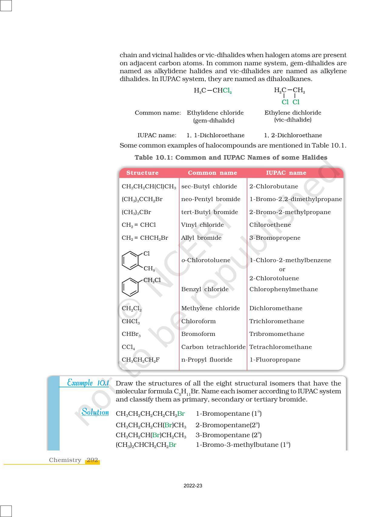NCERT Book for Class 12 Chemistry Chapter 10 Haloalkanes and Haloarenes - Page 4