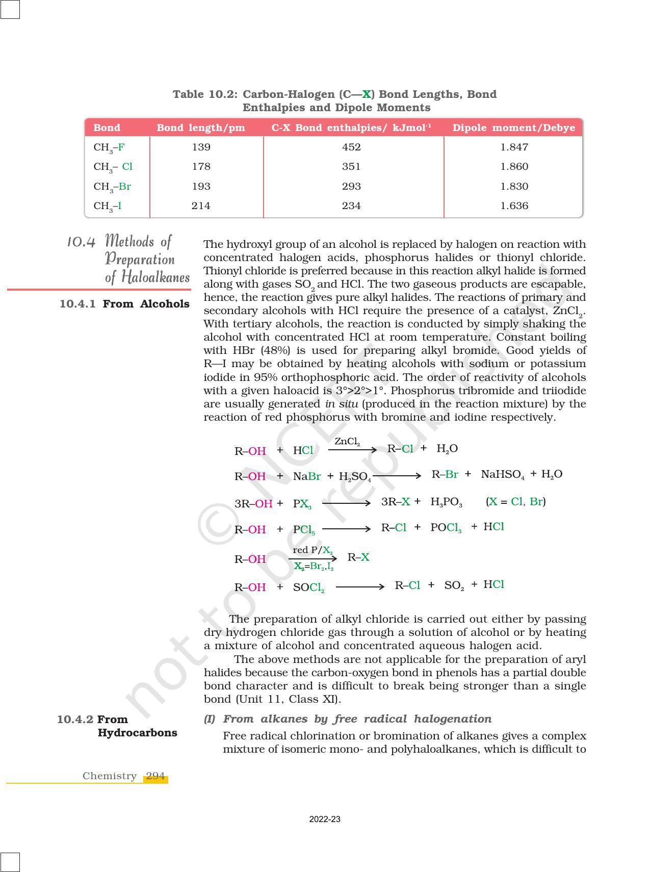 NCERT Book for Class 12 Chemistry Chapter 10 Haloalkanes and Haloarenes - Page 6