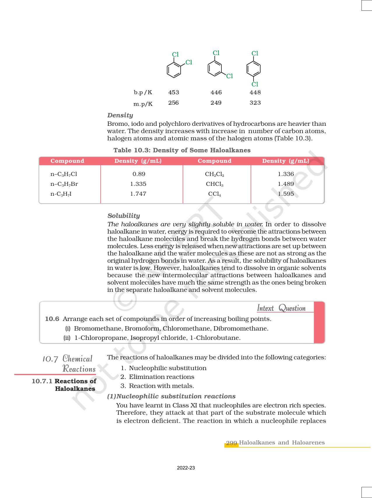 NCERT Book for Class 12 Chemistry Chapter 10 Haloalkanes and Haloarenes - Page 11