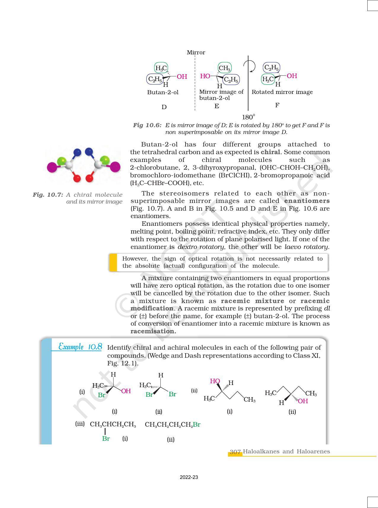NCERT Book for Class 12 Chemistry Chapter 10 Haloalkanes and Haloarenes - Page 19