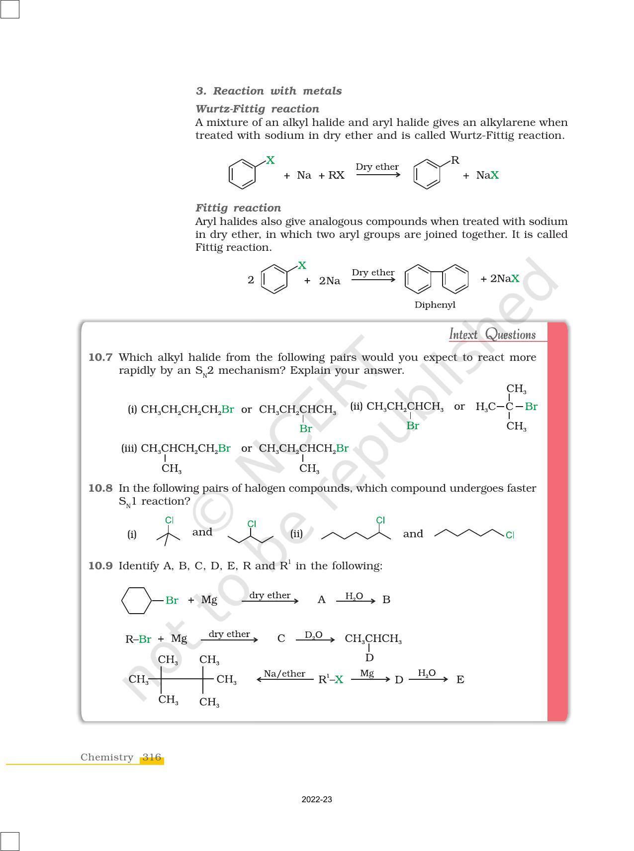 NCERT Book for Class 12 Chemistry Chapter 10 Haloalkanes and Haloarenes - Page 28