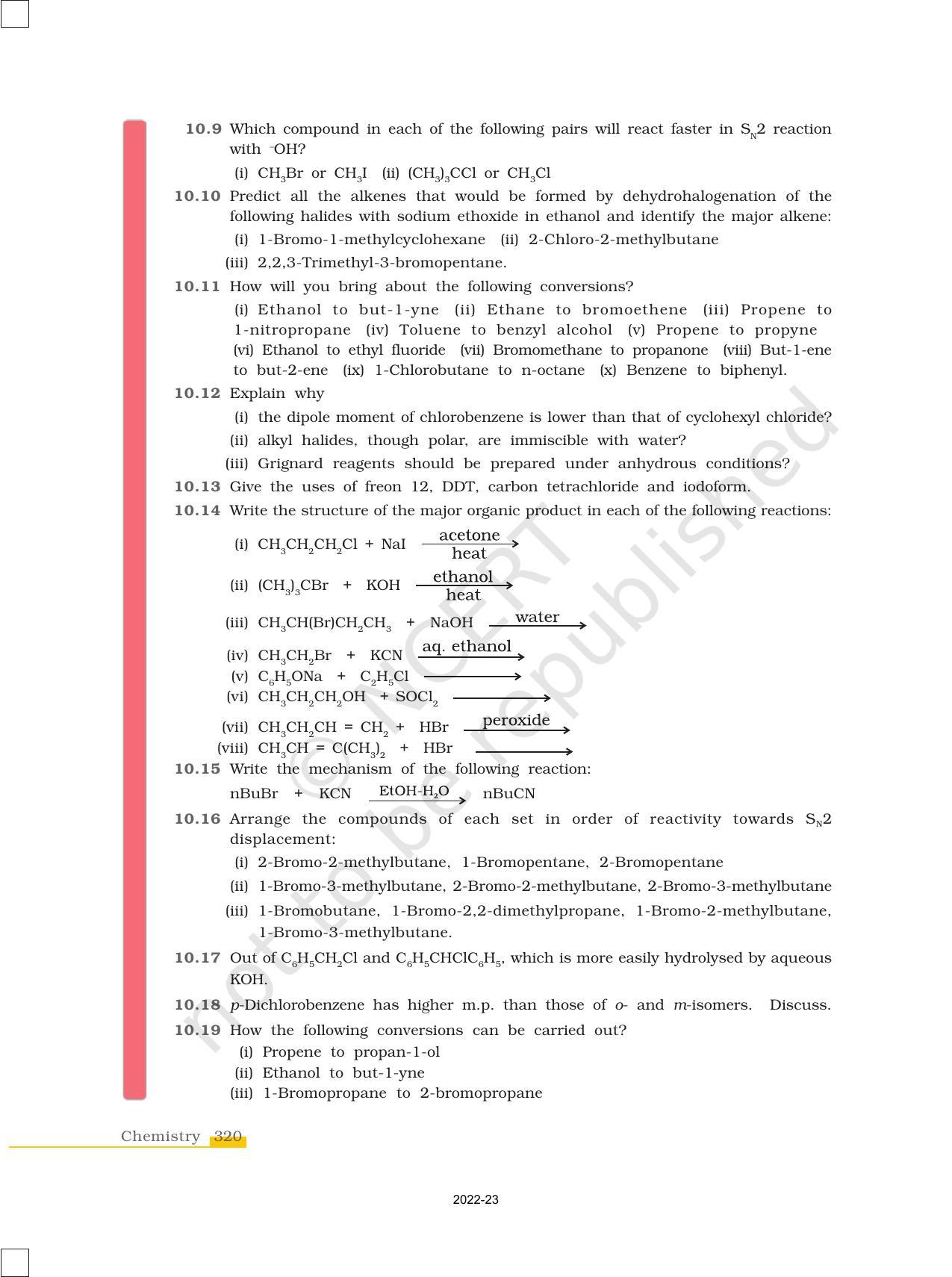 NCERT Book for Class 12 Chemistry Chapter 10 Haloalkanes and Haloarenes - Page 32