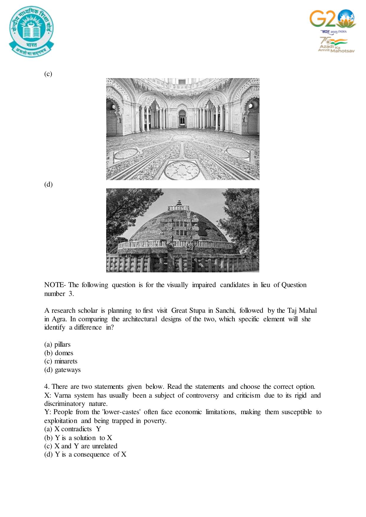 CBSE Class 12 History SET 1 Practice Questions 2023-24 - Page 3