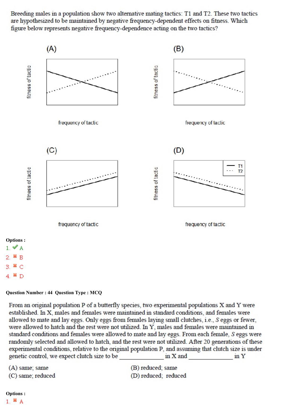 GATE 2015 Ecology and Evolution (EY) Question Paper with Answer Key - Page 18