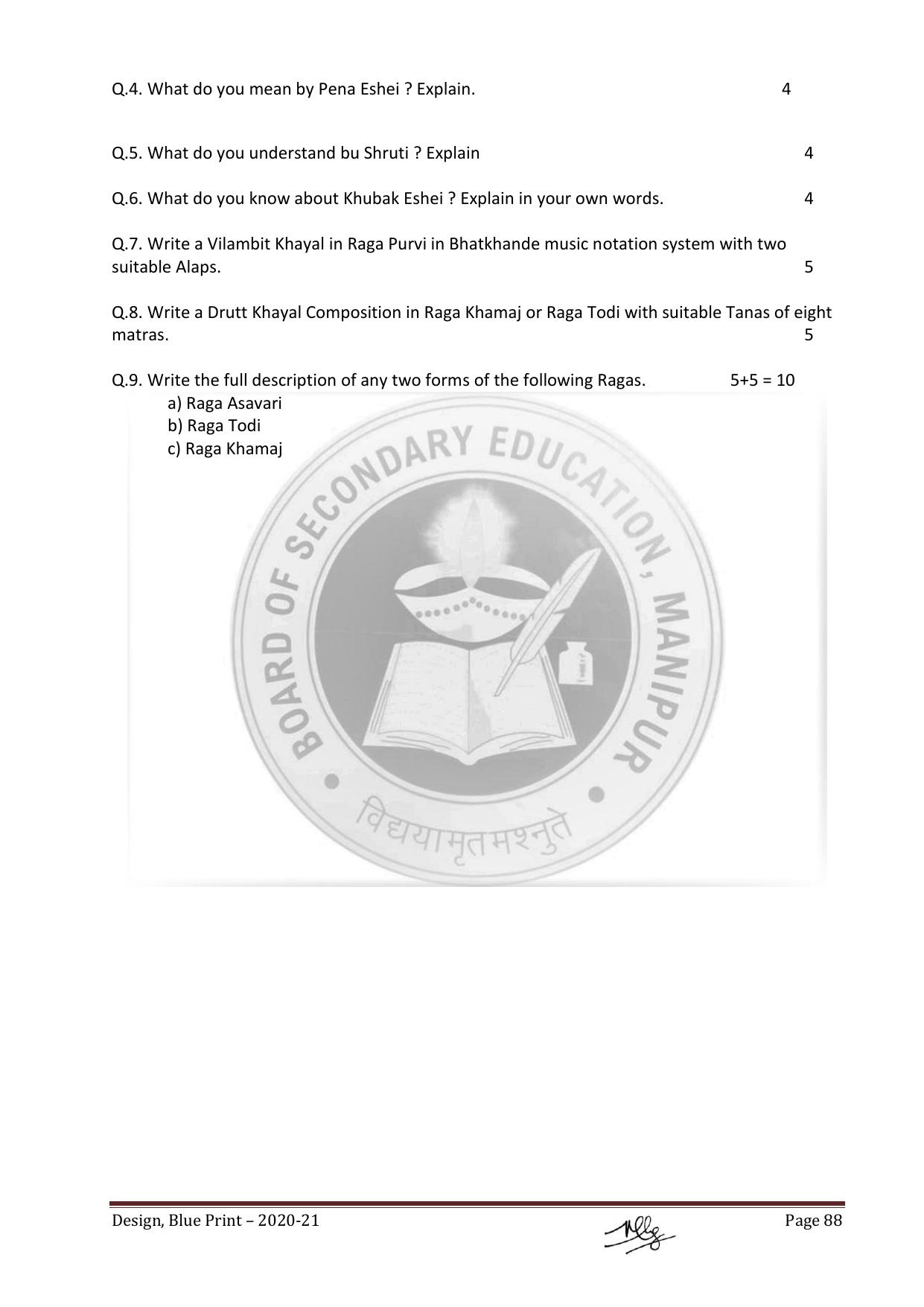 Manipur Board HSLC Model Paper (All Subjects) - Page 88