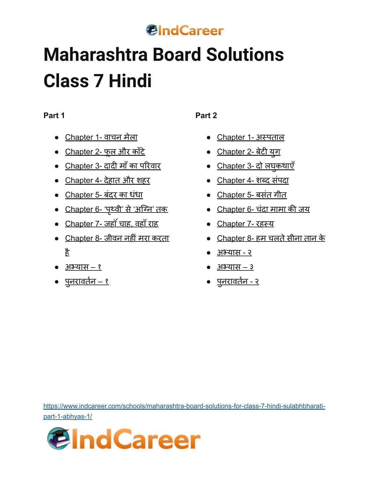 Maharashtra Board Solutions for Class 7- Hindi Sulabhbharati (Part 1): अभ्‍यास – १ - Page 6