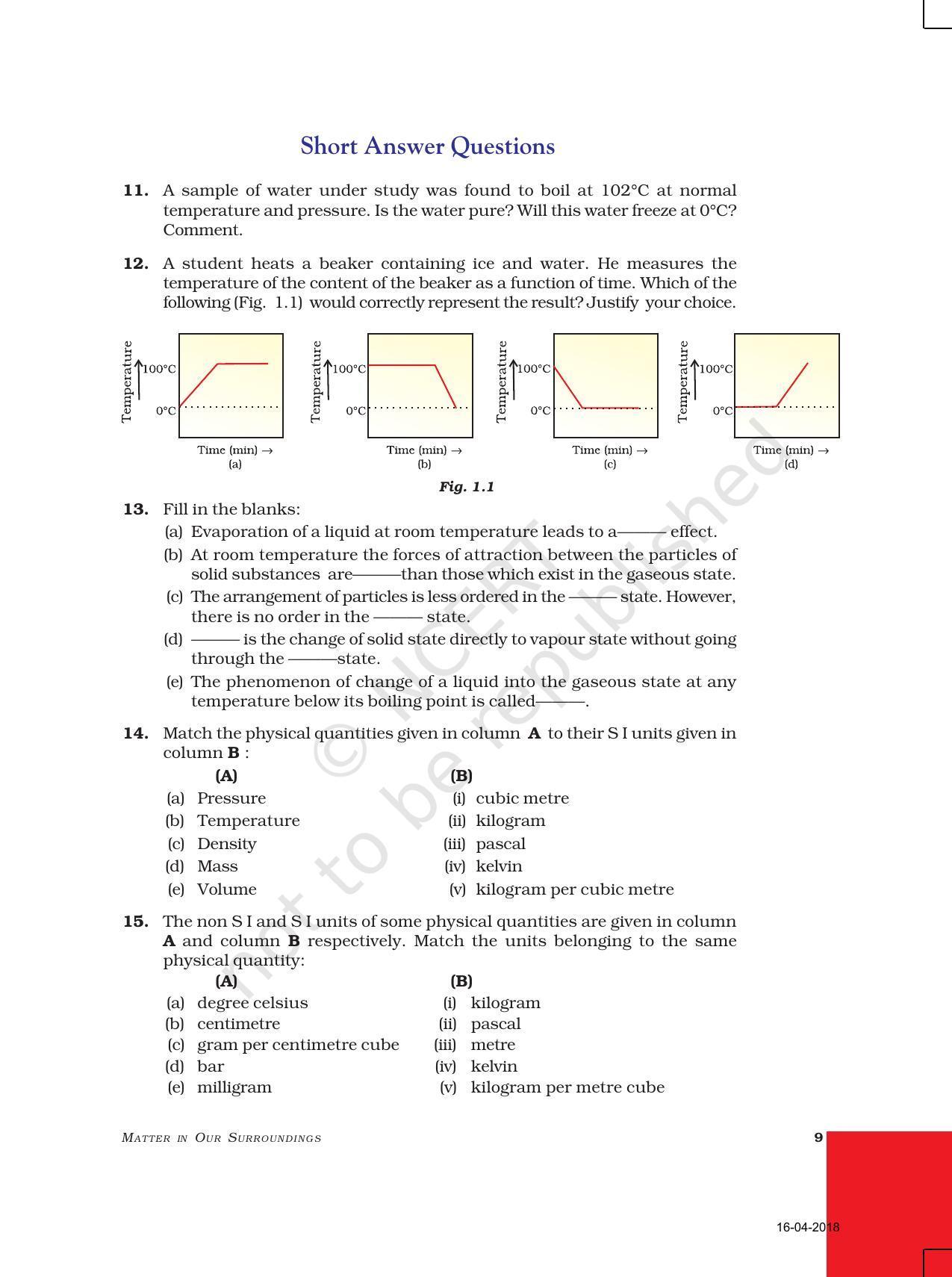NCERT Exemplar Book for Class 9 Science: Chapter 1 Matter in our Surroundings - Page 3