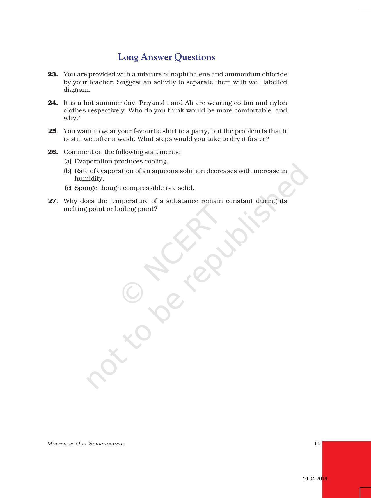 NCERT Exemplar Book for Class 9 Science: Chapter 1 Matter in our Surroundings - Page 5