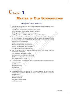 NCERT Exemplar Book for Class 9 Science: Chapter 1 Matter in our Surroundings