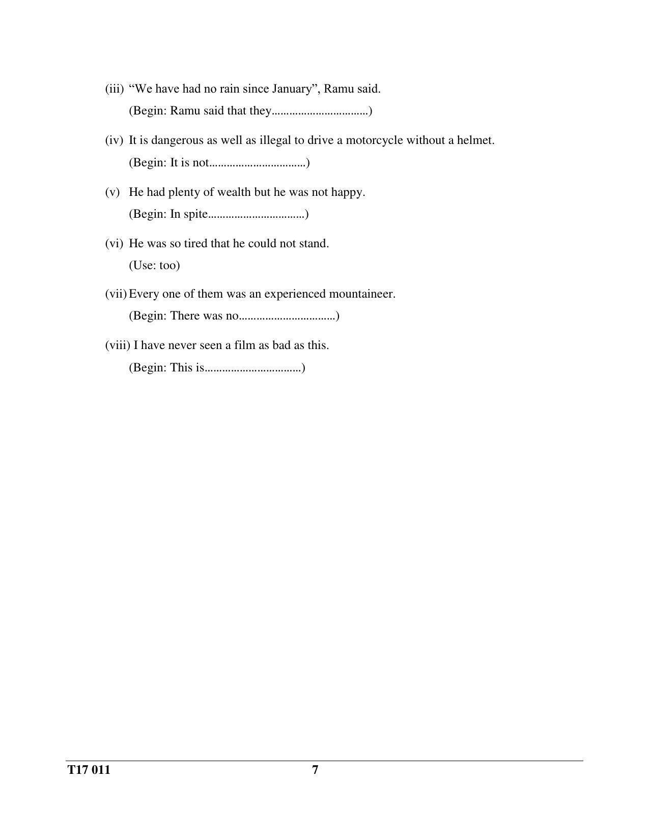 ICSE Class 10 English Paper I (ENGLISH LANGUAGE)  2017 Question Paper - Page 7