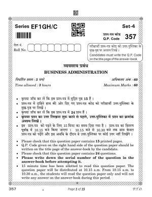 CBSE Class 12 Business Administration (Compartment) 2023 Question Paper