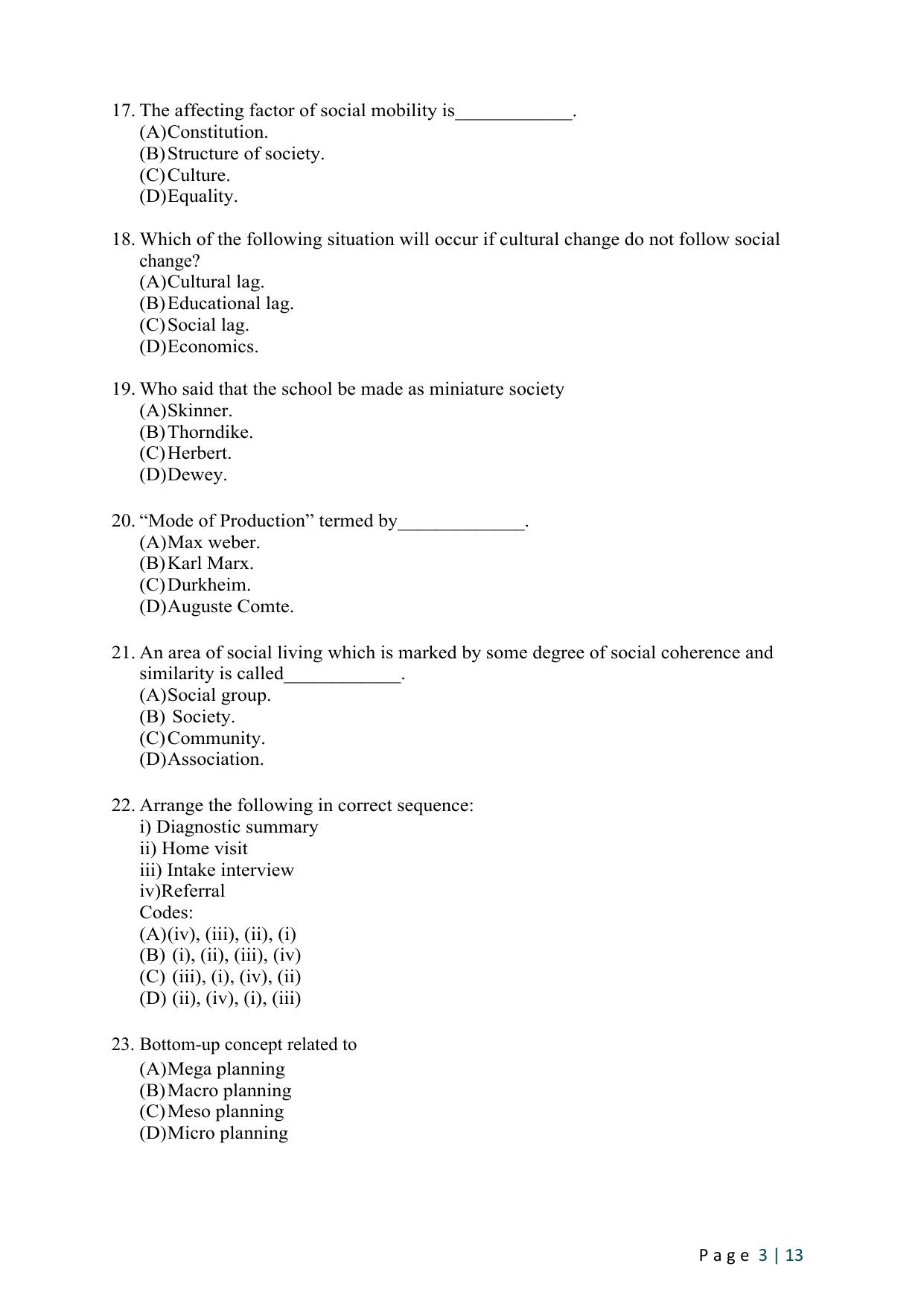 WB JEMAS (PG) MPHIL PSW 2024 Question Paper - Page 5