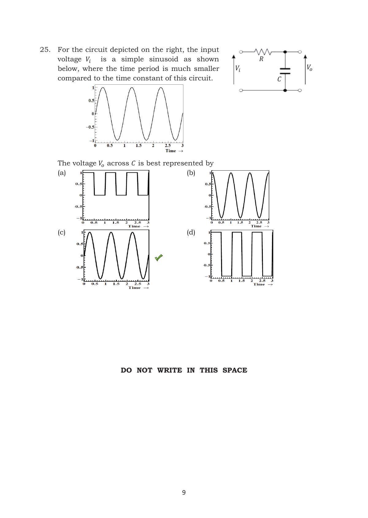 TIFR GS 2016 Physics Y Question Paper - Page 9