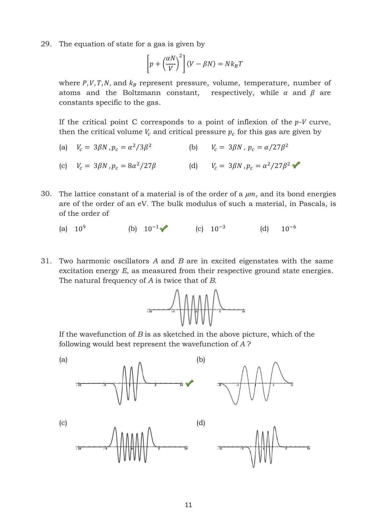 TIFR GS 2016 Physics Y Question Paper - Page 11