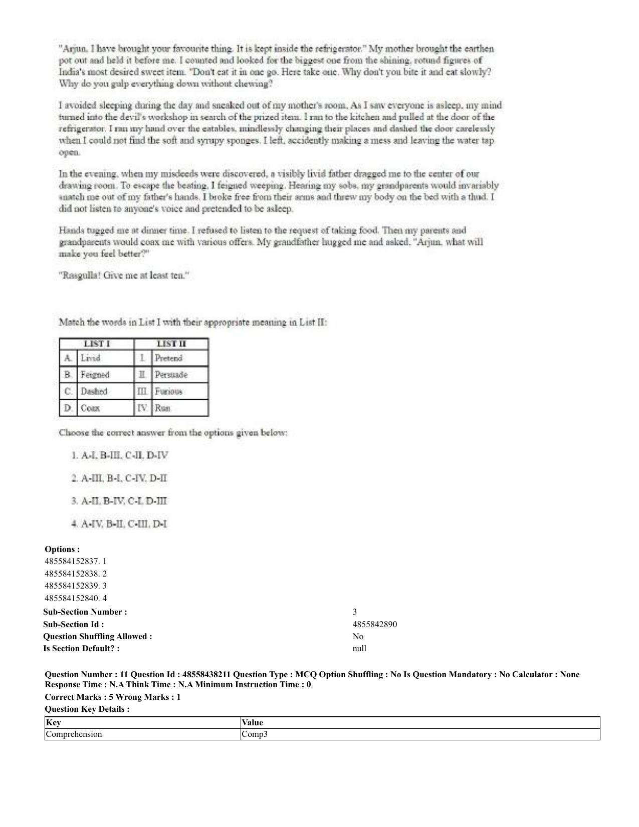 CUET 2023 English Urdu Shift 3 Question Papers - 02 Jul 2023 - Page 11
