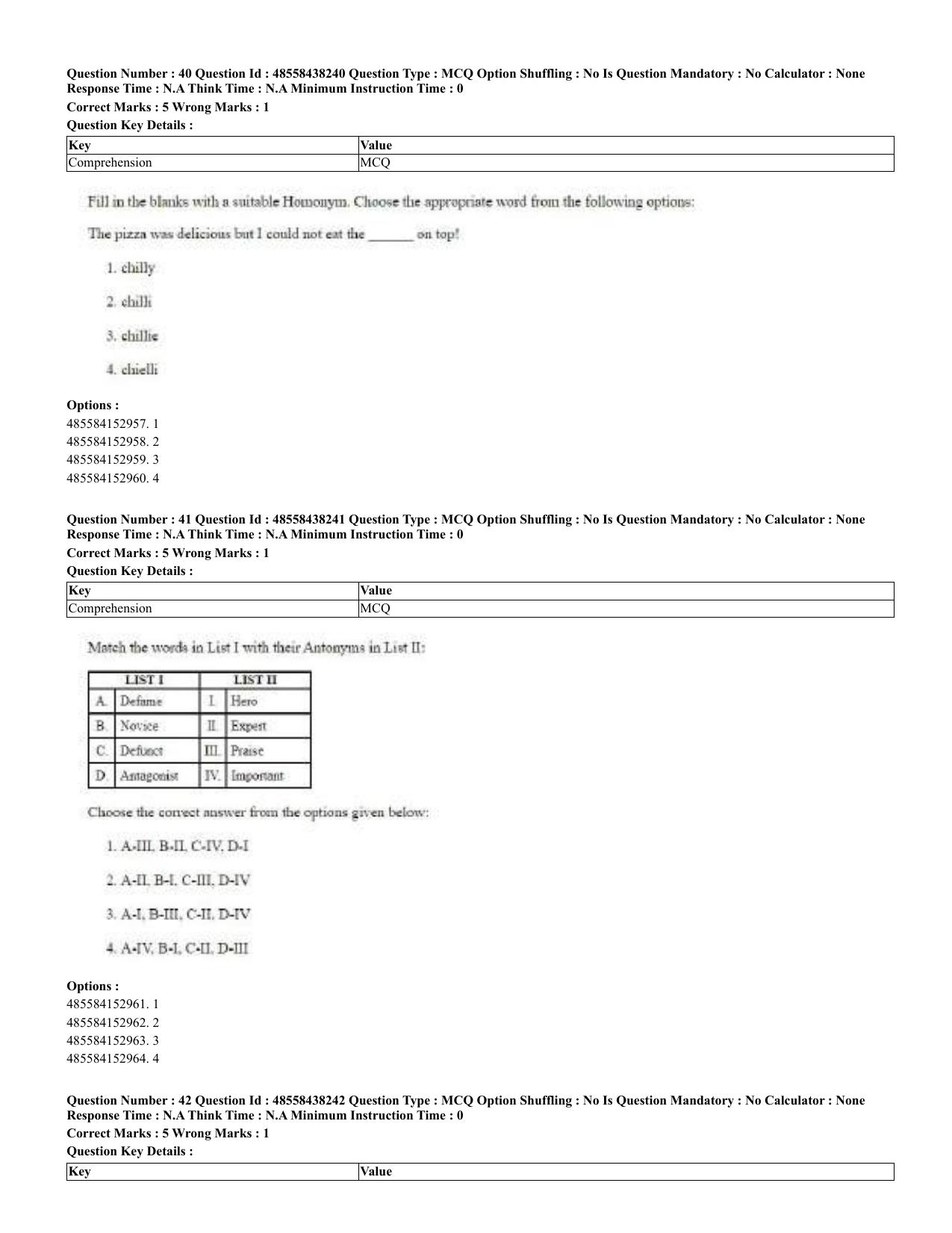 CUET 2023 English Urdu Shift 3 Question Papers - 02 Jul 2023 - Page 26