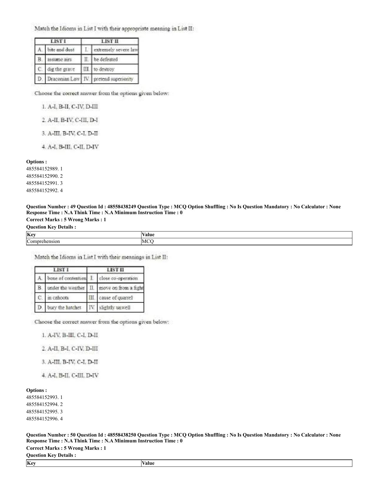 CUET 2023 English Urdu Shift 3 Question Papers - 02 Jul 2023 - Page 30