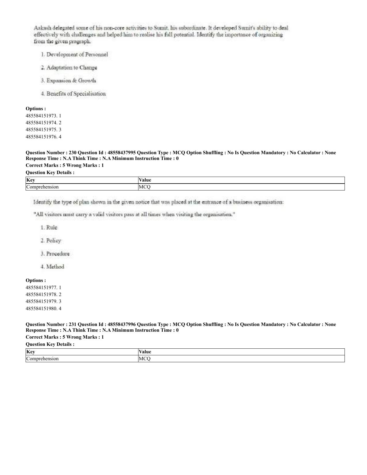 CUET 2023 English Urdu Shift 3 Question Papers - 02 Jul 2023 - Page 124