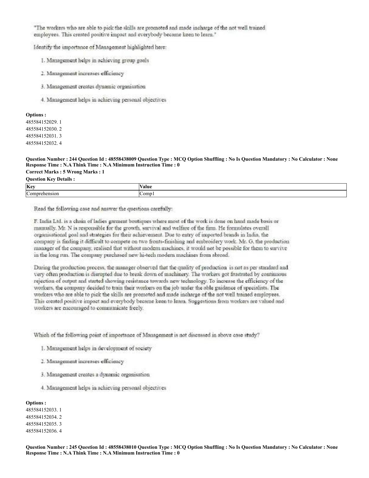 CUET 2023 English Urdu Shift 3 Question Papers - 02 Jul 2023 - Page 132