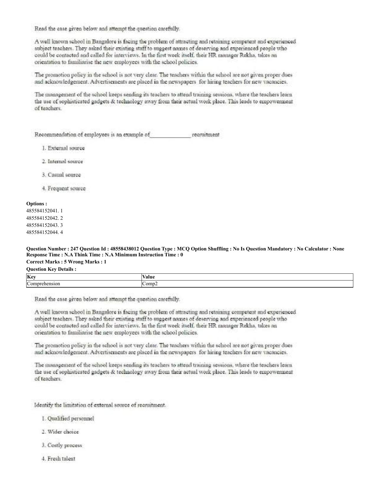 CUET 2023 English Urdu Shift 3 Question Papers - 02 Jul 2023 - Page 134