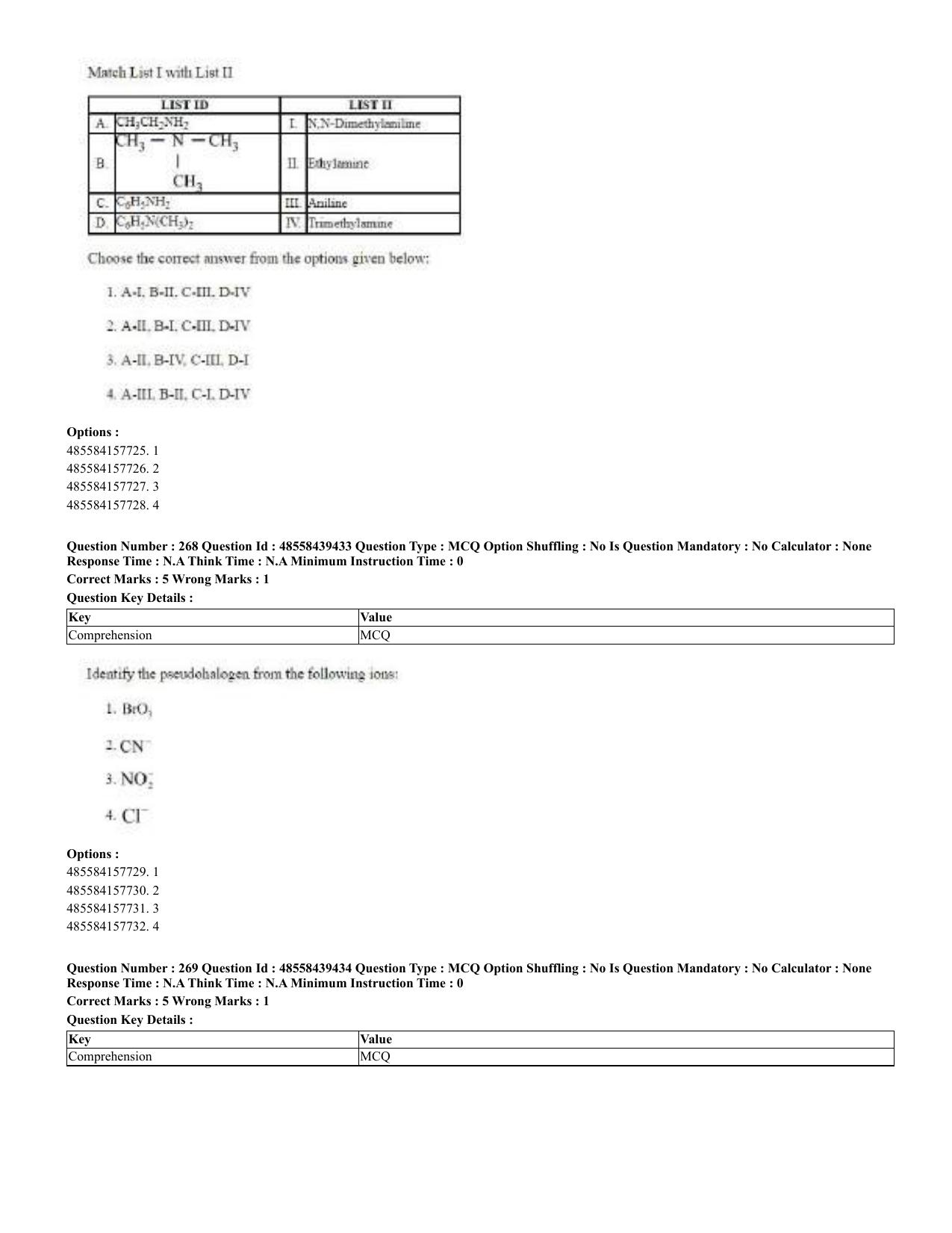 CUET 2023 English Urdu Shift 3 Question Papers - 02 Jul 2023 - Page 145