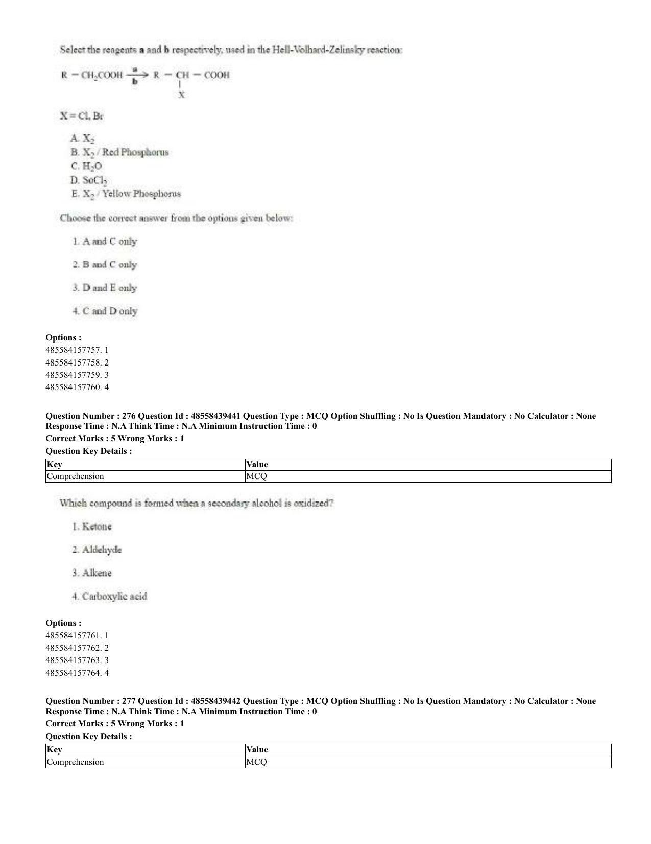 CUET 2023 English Urdu Shift 3 Question Papers - 02 Jul 2023 - Page 149