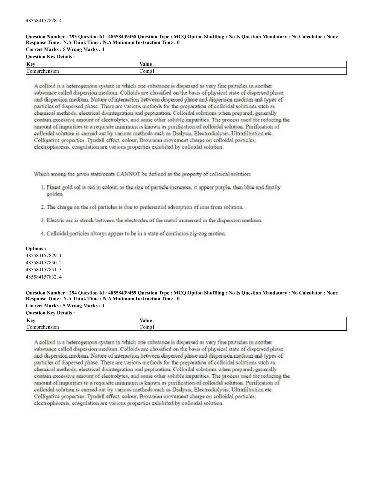 CUET 2023 English Urdu Shift 3 Question Papers - 02 Jul 2023 - Page 158